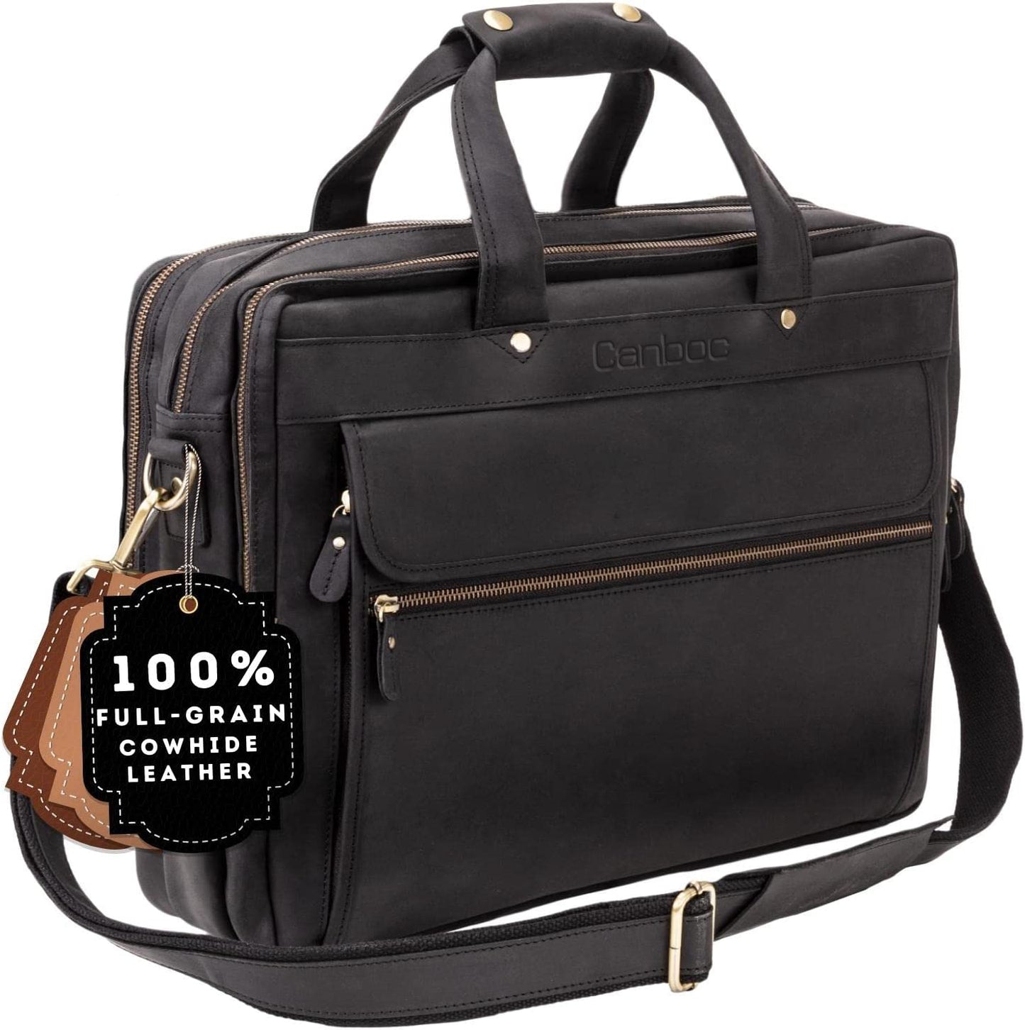 Canboc Leather Briefcase For Men
