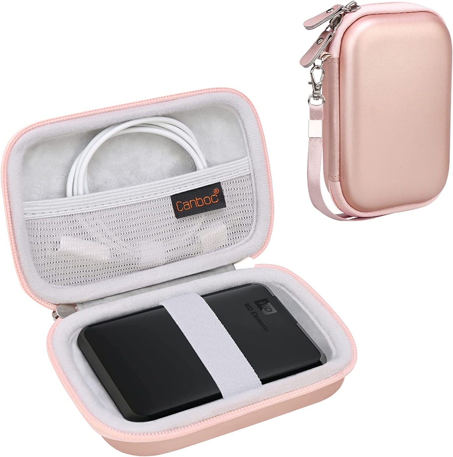 Canboc External Hard Drive Carrying Case for Western Digital Elements WD My Passport Canvio Basics Seagate Backup Plus Slim