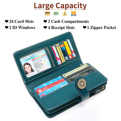 Canboc Wallets for Women Genuine Leather