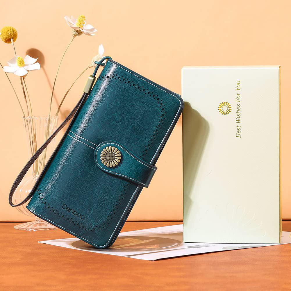 Canboc Wallets for Women Genuine Leather