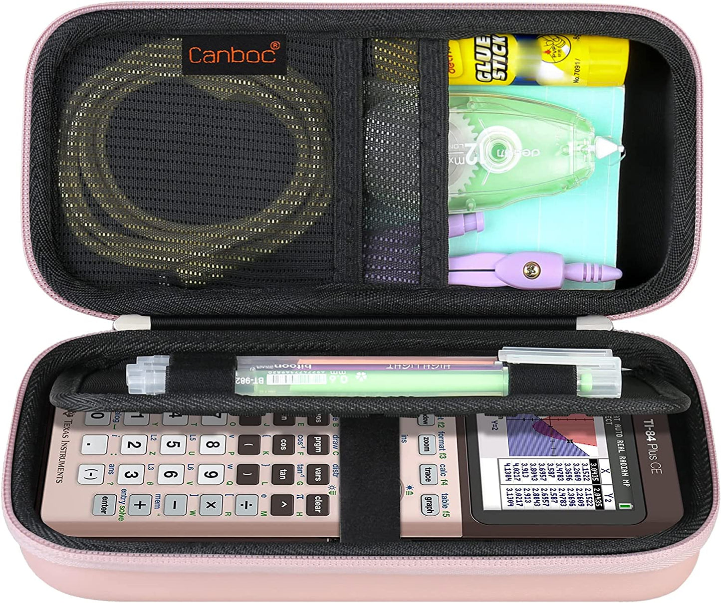 Canboc Hard Carrying Case for Texas Instruments Ti-84 Plus CE/Ti-84 Plus/TI-83 Plus/Casio FX-9750GII Graphing Calculator