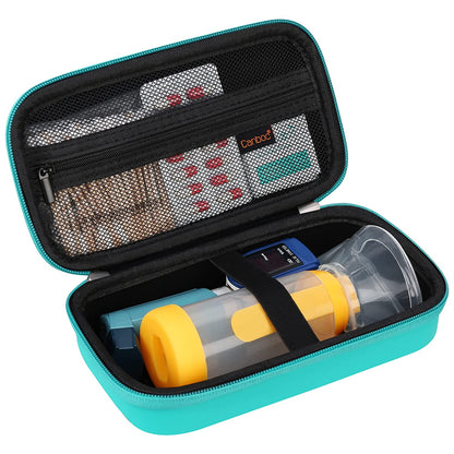 Canboc Hard Carrying Case for Asthma Inhaler, Inhaler Spacer for Adults and Kids, Masks, Travel Inhaler Case