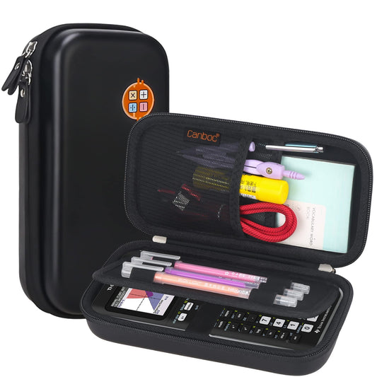 Canboc Hard Carrying Case for Texas Instruments Ti-84 Plus CE/Ti-84 Plus/TI-83 Plus/Casio FX-9750GII Graphing Calculator