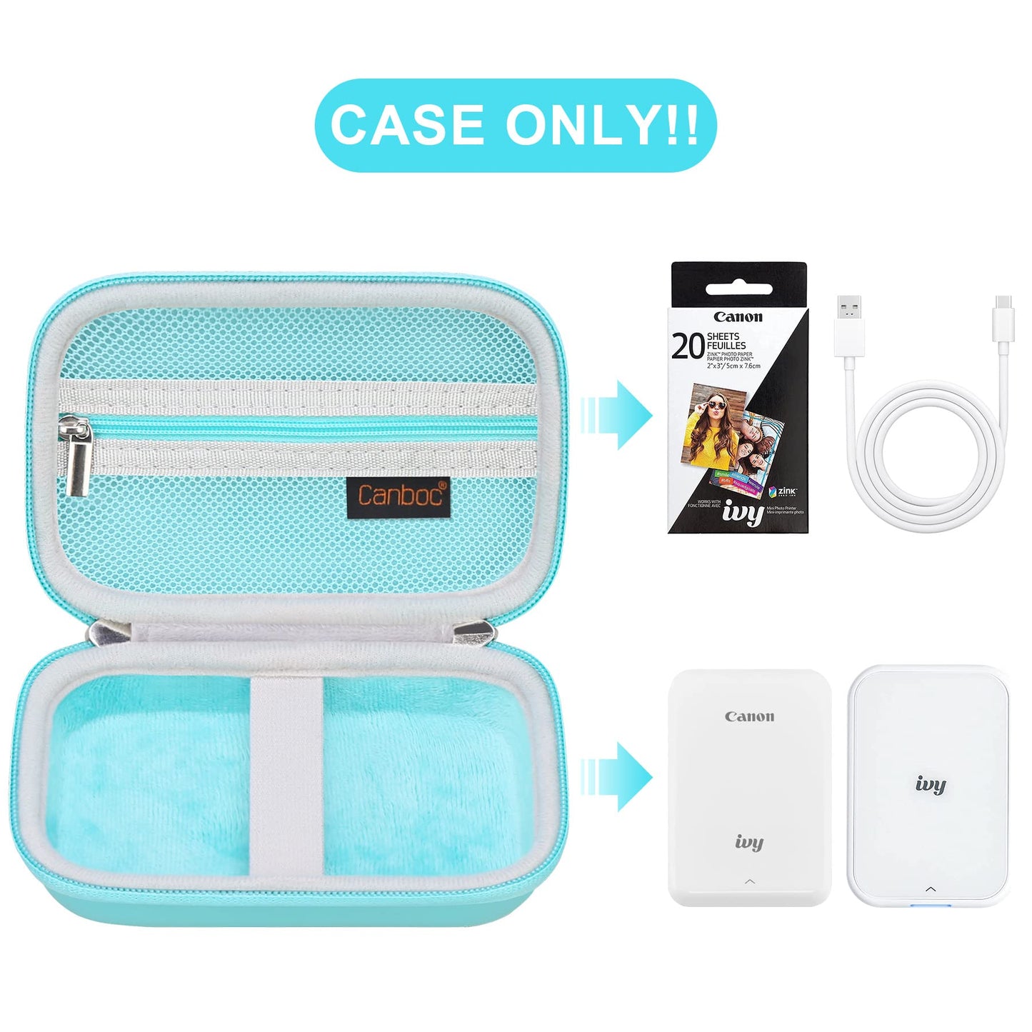 Canboc Hard Case for New Canon Ivy 2 Mini/Canon Ivy Mini/Canon Ivy CLIQ+2 CLIQ 2 Photo Printer